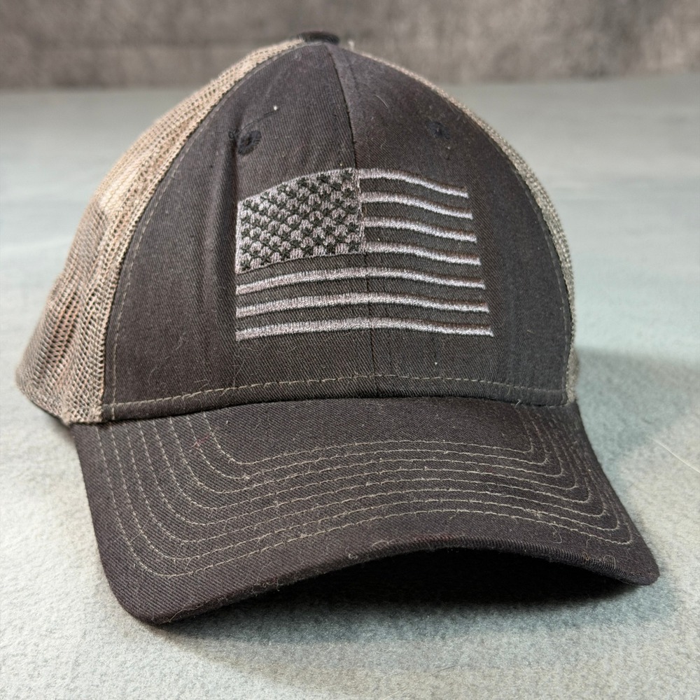 Fierce 901 American Flag Trucker Hat Black Grey Mesh Snapback Cap Patriotic